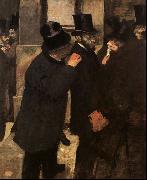 Edgar Degas At the Stock Exchange oil